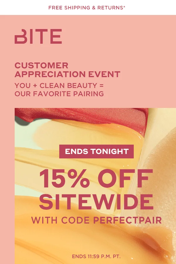 BITE Beauty — Customer appreciation event