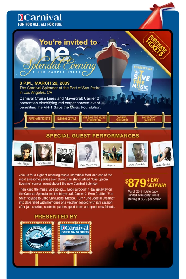 Carnival Cruise Line — Cruise event invitation