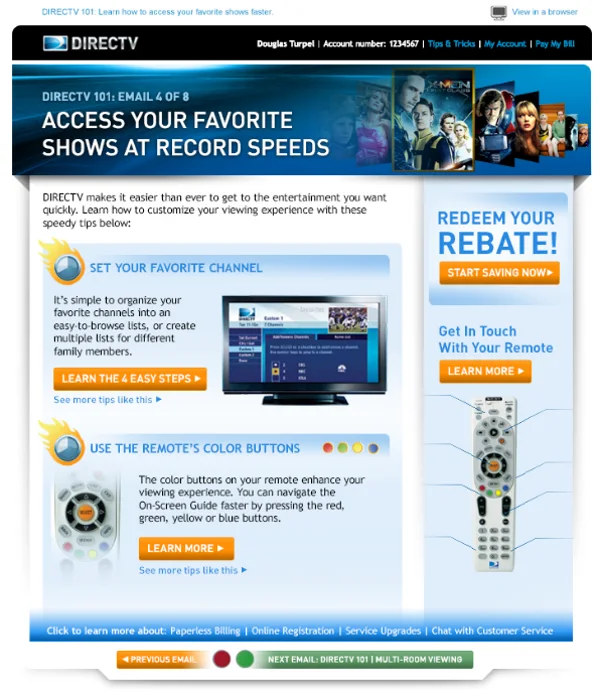 DIRECTV — Email campaign