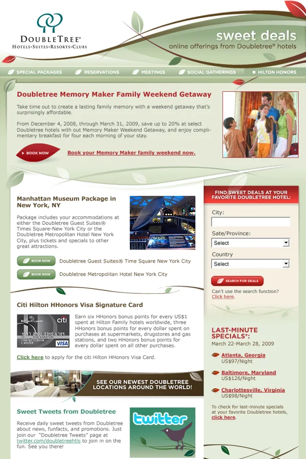 DoubleTree — Seasonal hotel newsletter