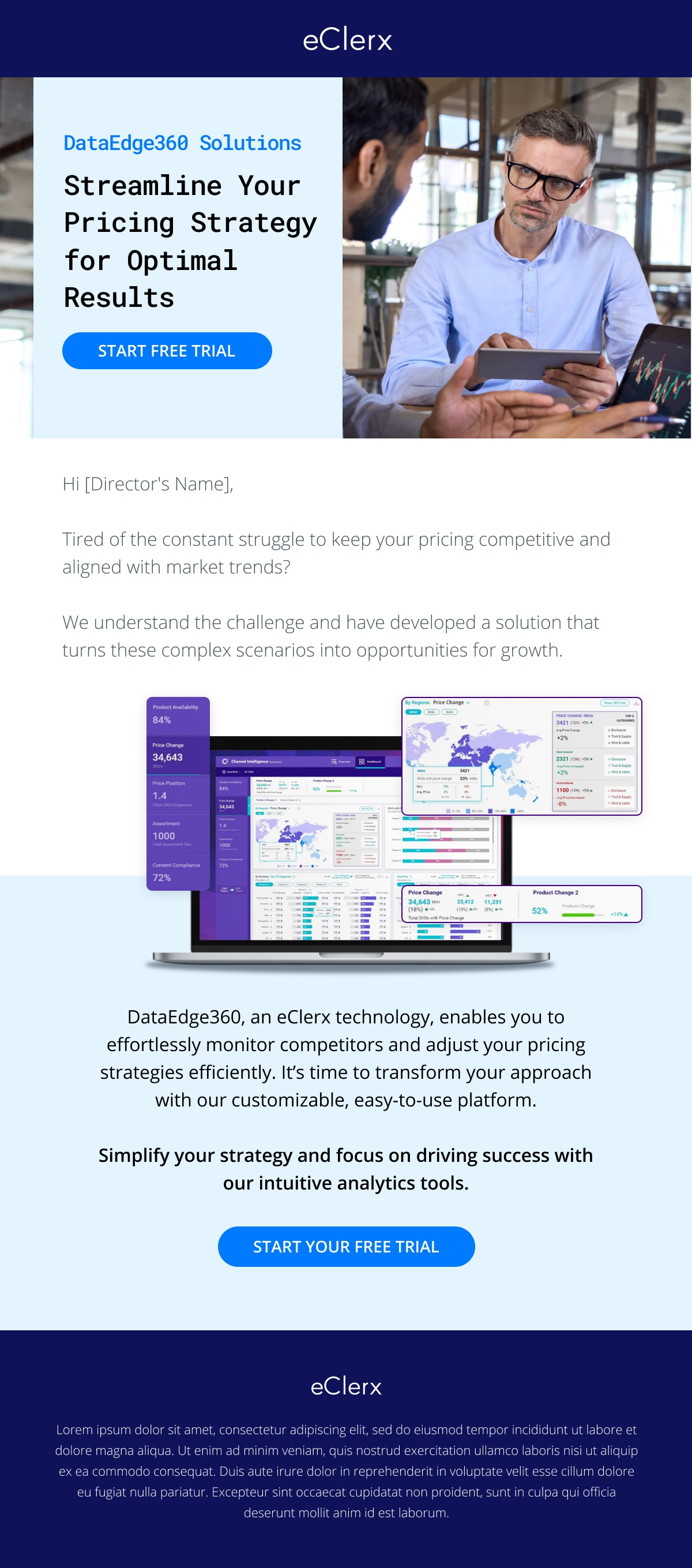 eClerx: B2B email campaign, full email design