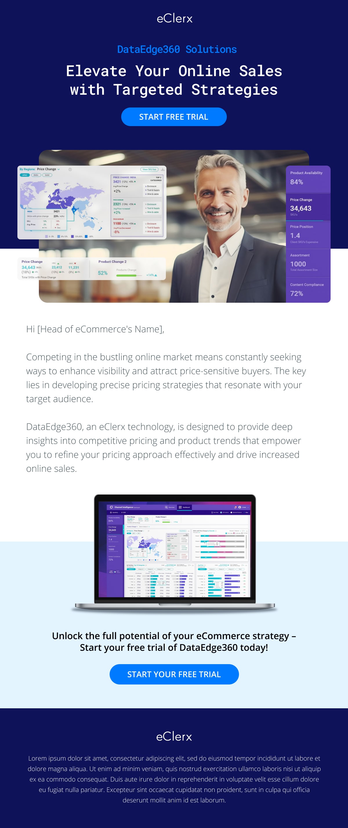 eClerx: B2B email campaign, full email design