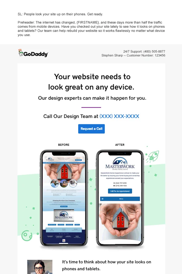 GoDaddy — Mobile website services