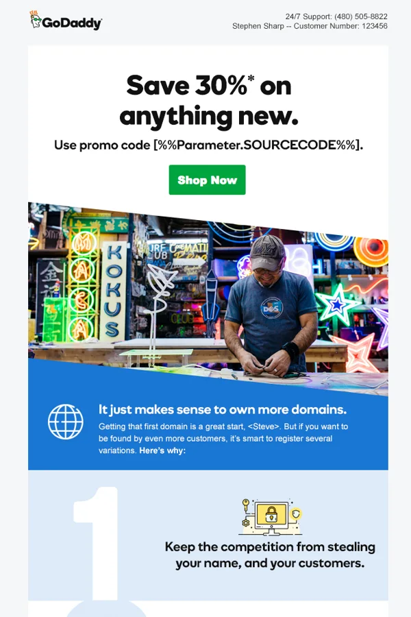 GoDaddy — New purchase offer