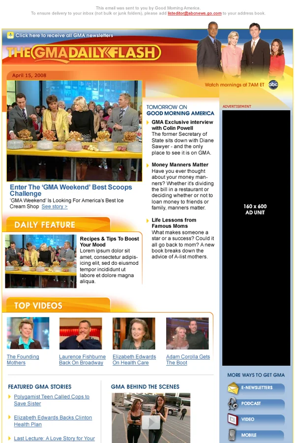 Good Morning America — Daily news digest