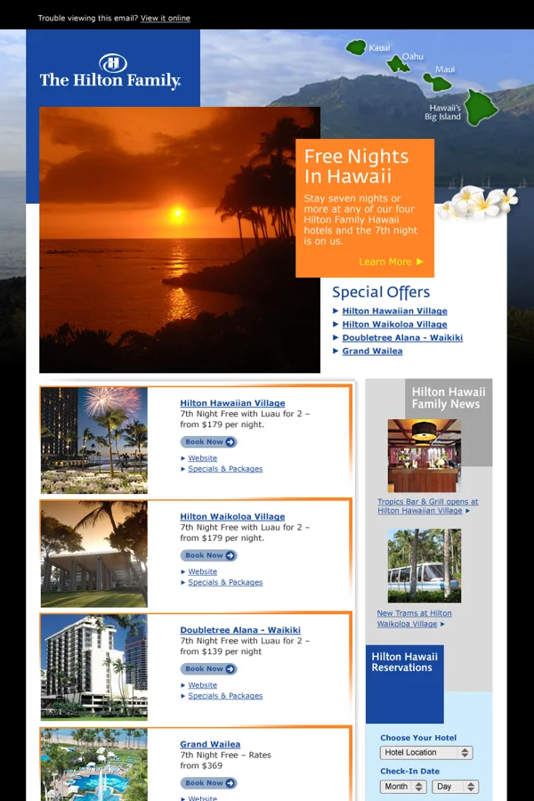 Hilton — Hotel rewards offer