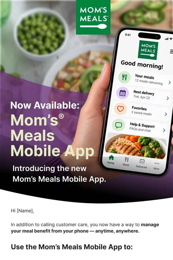 Mom’s Meals — Mobile app launch