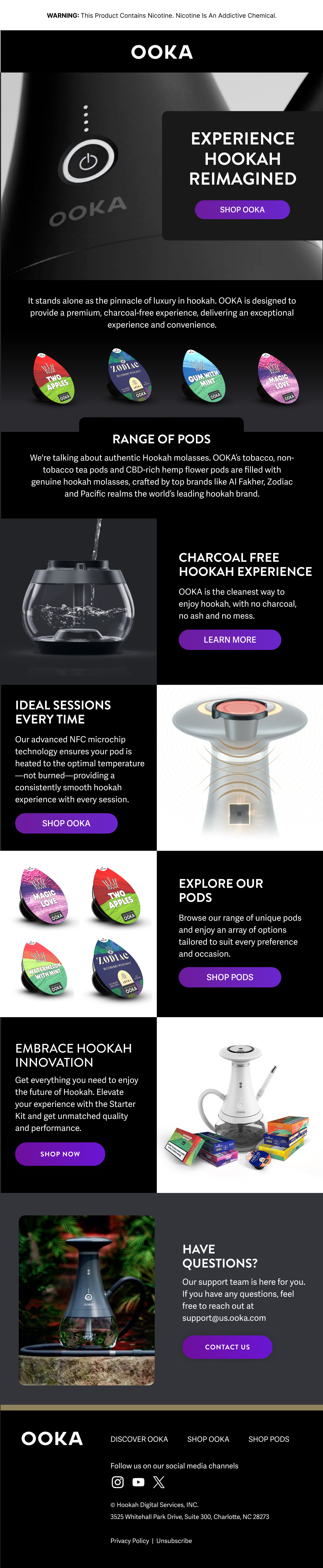 OOKA: Product and flavor discovery, full email design