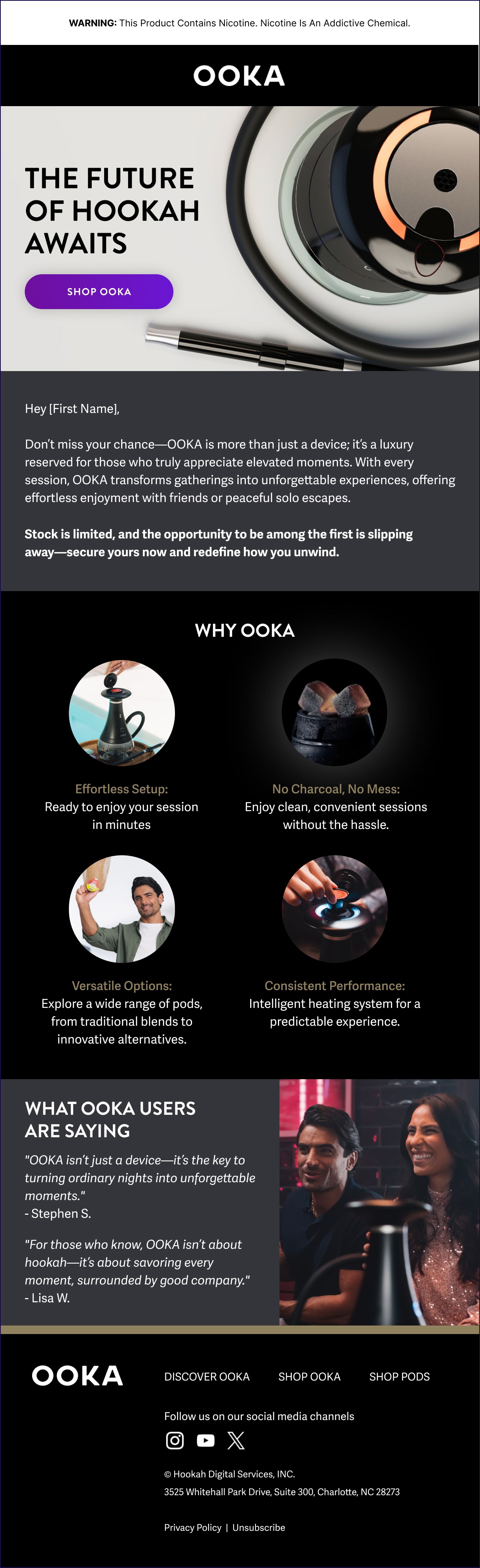 OOKA: Product discovery, full email design
