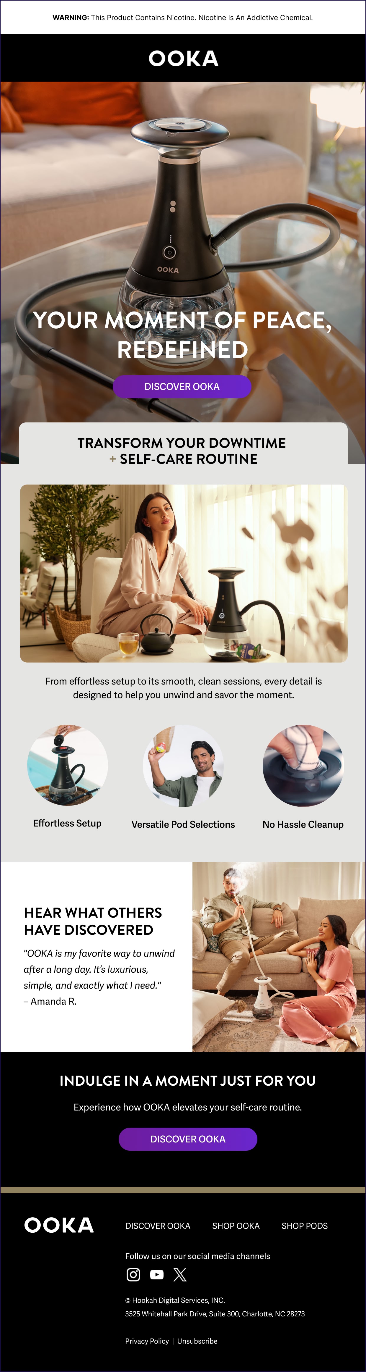 OOKA: Lifestyle product campaign, full email design