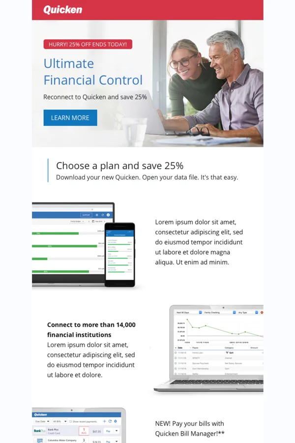 Quicken — Plan upgrade offer
