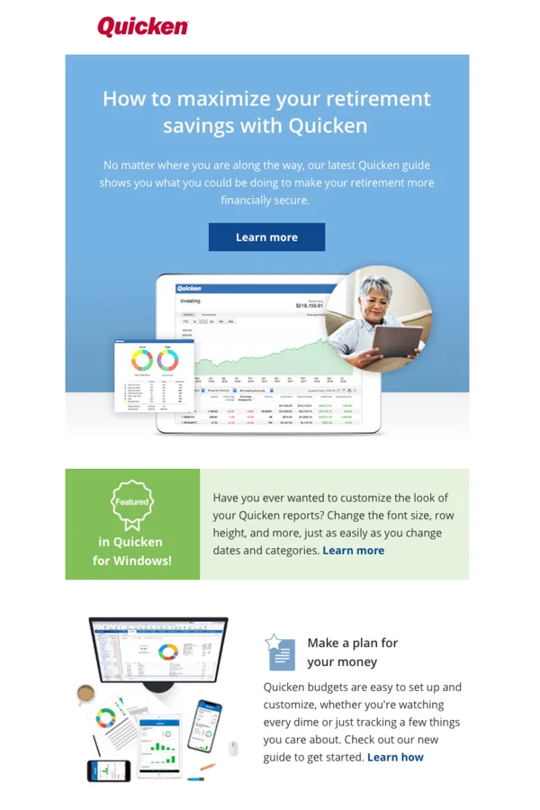 Quicken — Retirement education