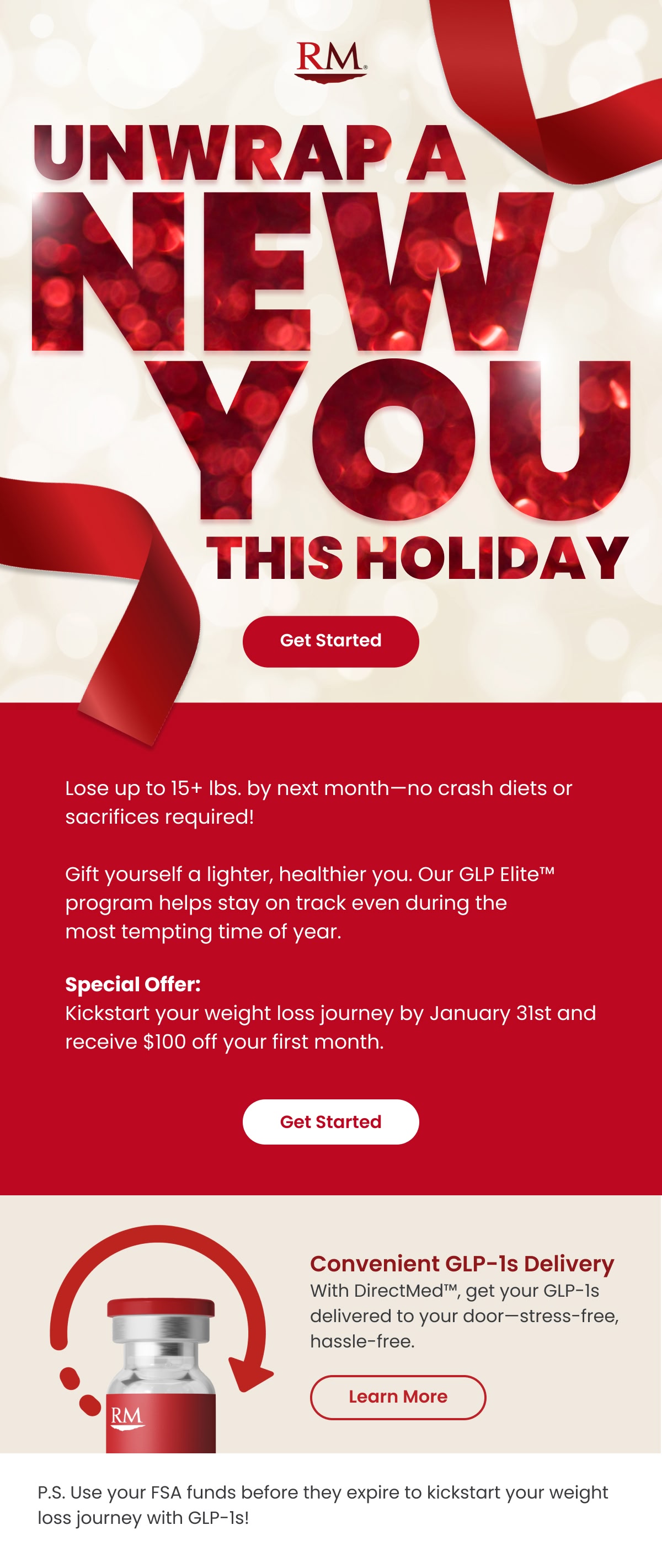 RM: Holiday wellness campaign, full email design