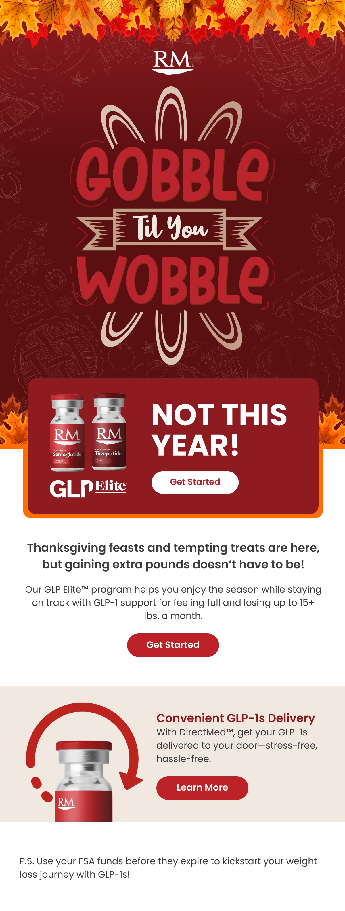 RM: Thanksgiving campaign, full email design