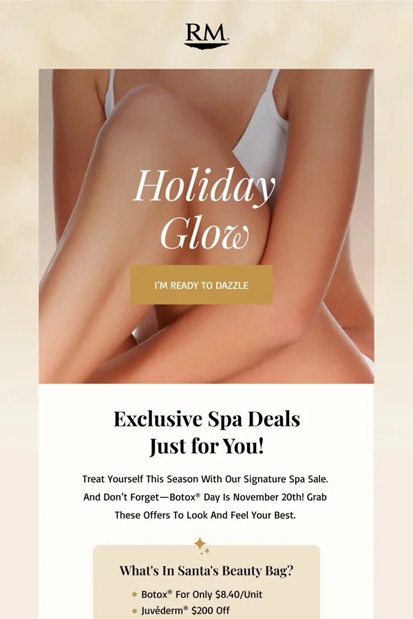 RM — Holiday spa offer