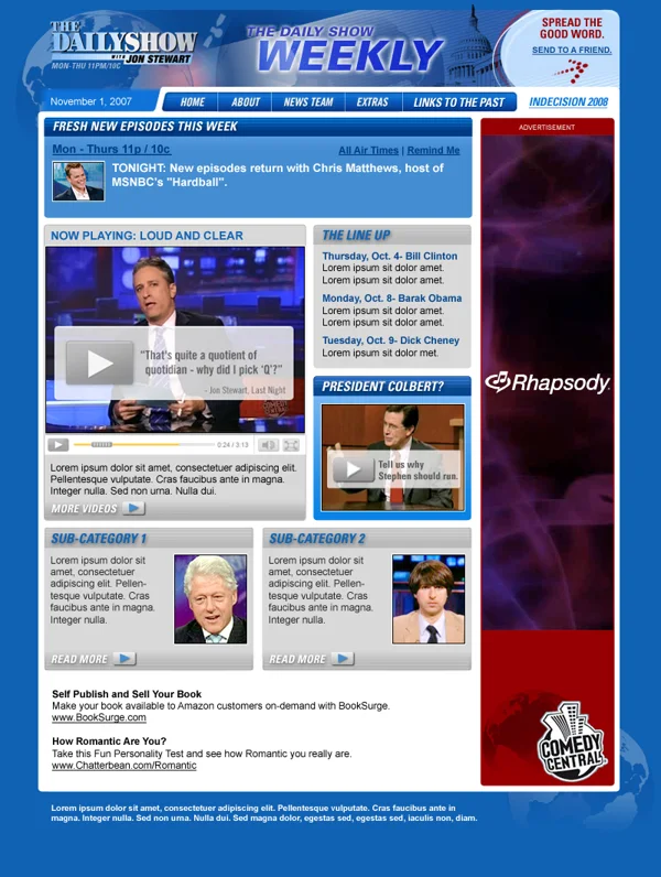 The Daily Show — Weekly entertainment digest